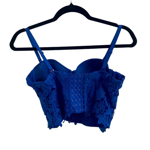 💙CROP BLUE EMBROIDERED CORSET SIZE S💙 - Picture 2 of 9